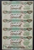 IRAK 25 DINARI 1980-LOT 5 BUC UNC