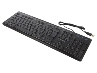 Tastatură USB Neagră US Layout 1,4m foto