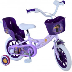 Bicicleta pentru baieti Disney Wish Kinderfiets, 12 inch, culoare violet / mov, PB Cod:21136-DR