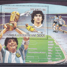 DB1 Fotbal CM 1986 Mexic Maradona Rep. Africa Centrala SS MNH