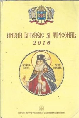 Anuar liturgic si tipiconal 2016 foto