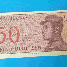 Bancnota Indonezia 50 Lima Puluh Sen 1964 - serie XYS 093303 - UNC Superba