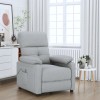 VidaXL Fotoliu de masaj, gri deschis, material textil