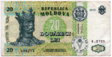 Bancnotă 20 lei NECIRCULATĂ - Republica Moldova, 2010