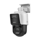 Camera IP TandemVu PTZ, 4MP, 10X, IR max. 80m DarkFighter, WL 30m, PoE - HIKVISION DS-2SE3C410MWG-E14-2.8mm SafetyGuard Surveillance