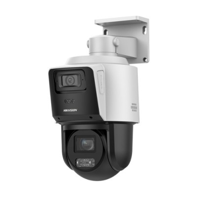 Camera IP TandemVu PTZ, 4MP, 10X, IR max. 80m DarkFighter, WL 30m, PoE - HIKVISION DS-2SE3C410MWG-E14-2.8mm SafetyGuard Surveillance foto