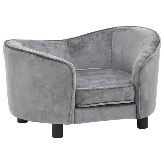 Canapea pentru caini, gri, 69 x 49 x 40 cm, plus