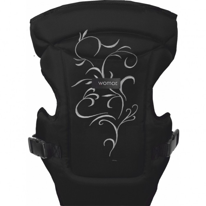 Marsupiu Butterfly N14 Womar Zaffiro, broderie, negru/gri Marsupiu Butterfly N14 Womar Zaffiro, broderie, negru/gri