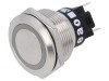 EAO Lampă de control LED verde &Oslash;22mm, 12V, Plată, Carcasă Argintie, Cod 82-6151.0133