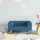 vidaXL Canapea pentru copii, albastru, 50x40x26,5 cm, catifea