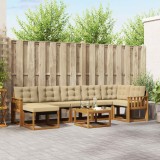 Cumpara ieftin Set de canapele de exterior 8 buc. 7-Locuri Natural si Bej
