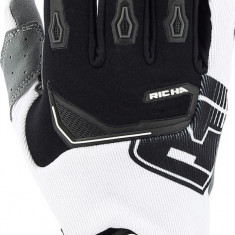 Manusi Bicicleta Cross Richa Desert MX Logo Gloves, Negru/Alb, 3XL