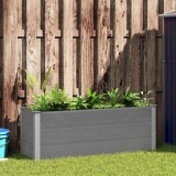 vidaXL Strat Inaltat Gradina Gri 150x50x54 cm WPC Jardiniera Flori Plante Legume Exterior