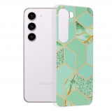 Cumpara ieftin Husa pentru Samsung Galaxy S23, Techsuit Marble Series, Green Hex