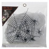 P&acirc;nză Decorativă Halloween, 20 g, Cu Păianjeni, Albă, Oem
