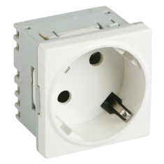 Priza modulara schuko cu impamantare, alb - DLX DLX-245-45