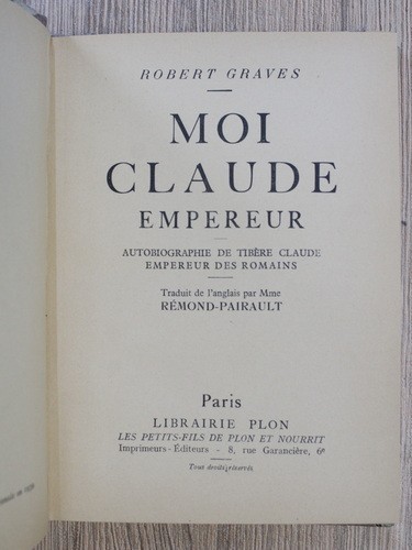 Robert Graves - Moi, Claude empereur