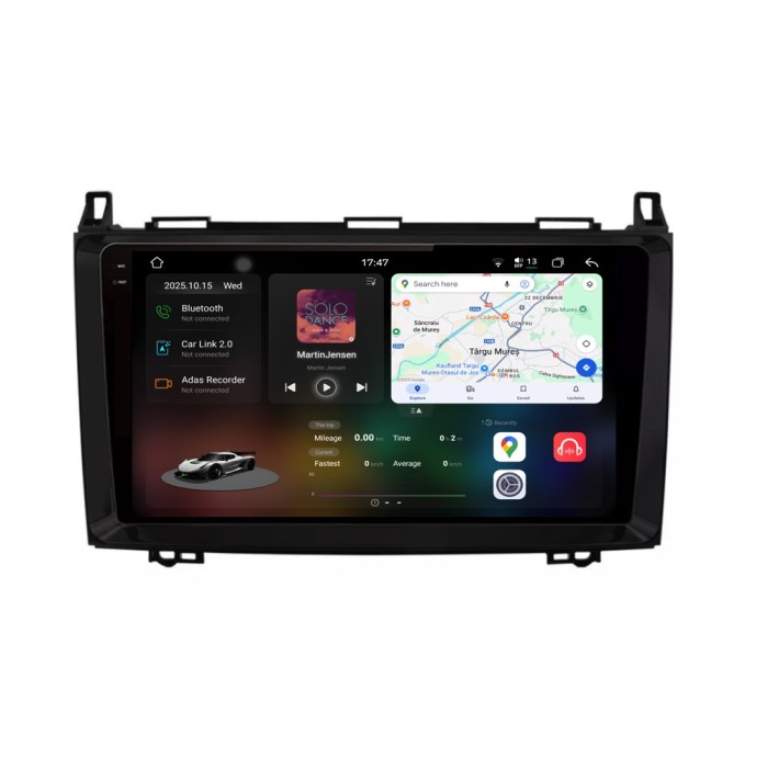 Navigatie Dedicata Mercedes Vito Sprinter Viano B200 A B Class (2005-2012), 2K, 12Gb Ram, 256Gb Stocare, Carplay