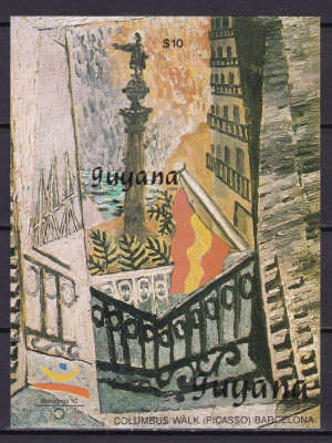 Guyana 1989 pictura Picasso MI bl.64 MNH w60 foto