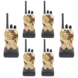 PNI PMR R40 CAMO 0.5W Portable Radio Station Kit, 16 Channels, 50 CTCSS and 104 DCS Tones, ASQ, TOT, Monitor, Set of 6 Pieces