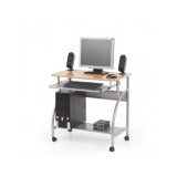 Birou metalic HM B6, blat MDF, polita glisanta tastatura, raft calculator, 80x50x76 cm, fag