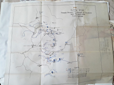 Harta. Schita nr.40, 1916, primul razboi mondial, detalii in descriere foto