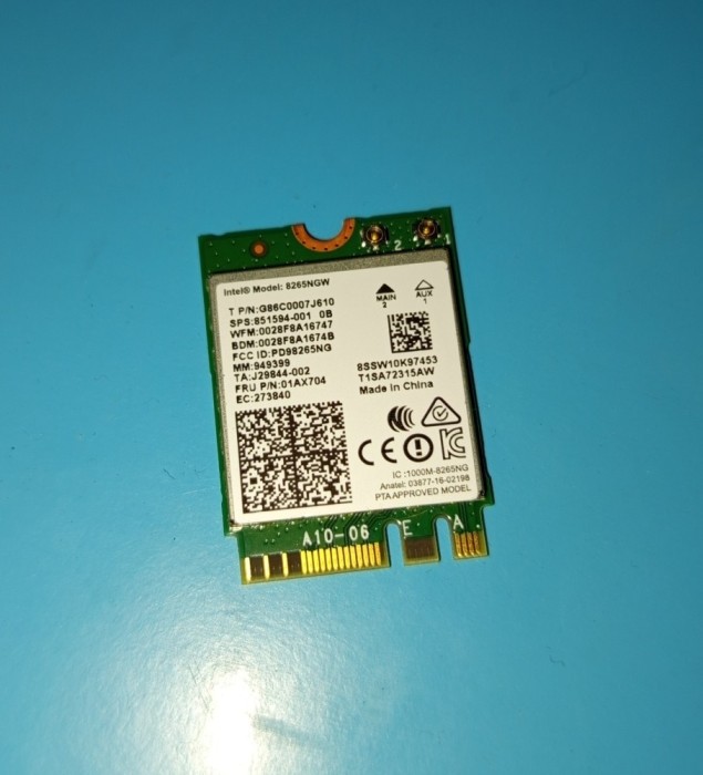 Placa wireless / modul wlan M.2 Intel Dual Band AC 8265 + BT 867mbps 8265NGW