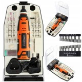 Minipolizor, freza cu acumulator 12V, 25000 rpm, 55 piese, Kraf