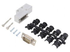 Conector D-Sub 9 pini tata 90? alb foto