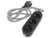 Prelungitor cu 3 prize, 250VAC, negru, Logilink