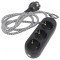 Prelungitor cu 3 prize, 250VAC, negru