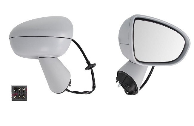 Oglinda exterioara Opel Meriva B, 06.2010-01.2014, Meriva B, 01.2014-, Dreapta, reglare electrica; grunduit; incalzita; geam convex; 5 pini; brat ogl