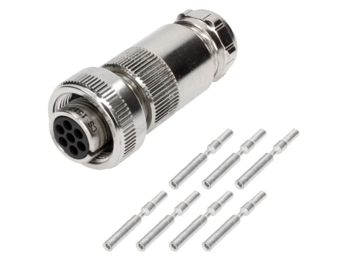 Conector circular mamă 7 pini IP65