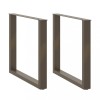 VidaXL Picioare de masă &icirc;n formă de U, 2 buc., oțel natural, 90x(72-73) cm