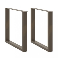 vidaXL Picioare de masă &icirc;n formă de U, 2 buc., oțel natural, 90x(72-73) cm 4013195
