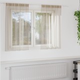 vidaXL Perdele cu perdele 2 pcs Nisip 140 x 140 cm Poliester