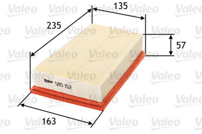 VALEO 585152 Filtru aer foto