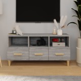 vidaXL Comodă TV, gri sonoma, 102x36x50 cm, lemn compozit