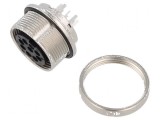Conector M16 PIN 8 IP67 60V 5A THT Zinc Alloy Socket