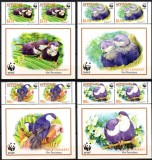 AITUTAKI 2002, Fauna, Pasari, WWF, serie neuzata, MNH