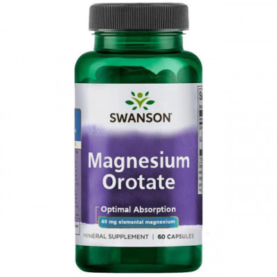 Magnesium Orotate 40 miligrame 60 capsule Swanson foto