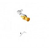 Adaptor toba tip fluier, imitator Turbo, 10.5 x 2 cm, pentru evacuari drepte, galben