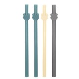 Set de 4 paie din silicon reutilizabile BabyJem (Culoare: Turcoaz)