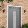 VidaXL Luminile de perete 2 buc Negru Oțel Inoxidabil IP44