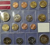 SV * Letonia 1 - 2 - 5 SANTIMI, 10 - 20 - 50 SANTIMU, 1 LATS, 2 LATI 2008 - 2009, Europa, Cupru-Nichel