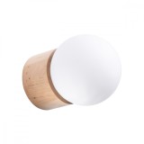 Lampă De Perete Boomo Din Lemn Natural Cu 1 Bec, Rolă Modernă De Interior.