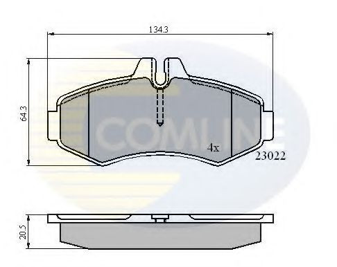 Set placute frana,frana disc MERCEDES V-CLASS (W447) (2014 - 2016) COMLINE CBP0480