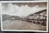 Carte postala, parcul din Brasov, perioada interbelica