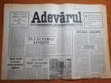 Adevarul 14 martie 1990-art. in cautarea linistii