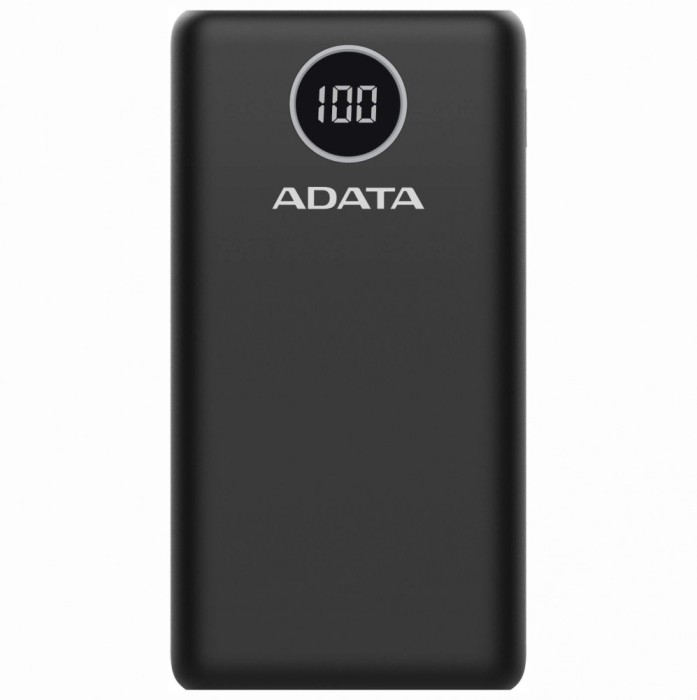 POWER BANK ADATA 20000mAh, Quick Charge 3.0 + PD 18W, 2 x USB &amp;amp; 1 x USB-C, digital display pt. status baterie, P20000QCD 20.000 mAh, total 3A, bla